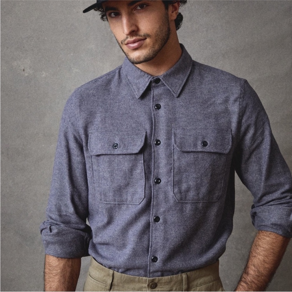 ✨ TODD SNYDER ALASKAN CHAMOIS LONGSLEEVE BUTTON DOWN SHIRT IN CHAMBRAY